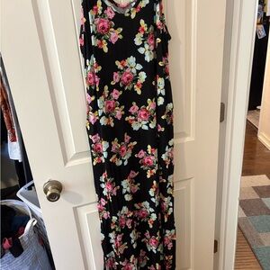 Floral Black Maxi Dress